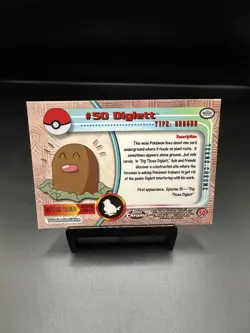 TEKNO Diglett #50 Topps Chrome 2000 Series 1 T.V Holo Pokemon Card TCG - Image 2