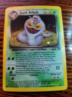 Dark Arbok Rare Holo Pokemon Card Team Rocket 2/82 Basic 1999 Holographic MP - Image 1