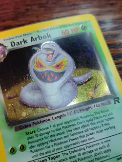 Dark Arbok Rare Holo Pokemon Card Team Rocket 2/82 Basic 1999 Holographic MP - Image 2