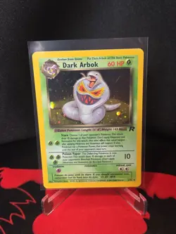 Team Rocket Dark Arbok Holo 2/82 Rare WOTC Pokemon Card TCG Original LP/MP - Image 1