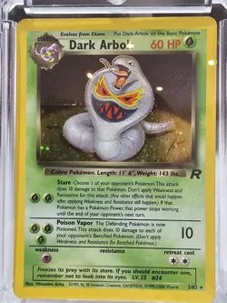 Vintage Pokemon - Dark Arbok Holo - 2/82 - Team Rocket - Rare Card - LP - MP - Image 1