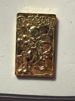 Pokemon 1999 23k Gold Plated Vintage Trading Card Burger King Promo - Mewtwo - Image 1
