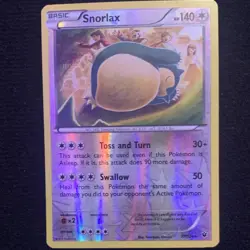 The Pokemon Company Pokemon TCG Snorlax Reverse Holo Rare Fates Collide 77/124 . - Image 1