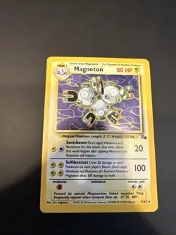 Magneton 11/62 Fossil Holo Vintage Pokemon 🔥🔥 1999 - Image 1