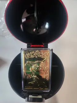 1999 Pokemon Burger King 23k gold plated Pikachu trading card - Image 1
