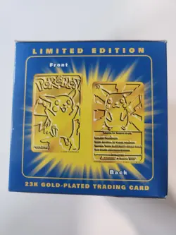 1999 Pokemon Burger King 23k gold plated Pikachu trading card - Image 4