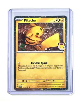 2026 Pikachu 051 Stamped Pokemon Day 30th Anniversary Promo with 2 Swirls + Coin - Image 2