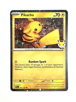 2026 Pikachu 051 Stamped Pokemon Day 30th Anniversary Promo with 2 Swirls + Coin - Image 3