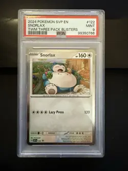 Snorlax 2024 Pokemon Twilight Masquerade SVP Promo 122 PSA 9 MINT - Image 1