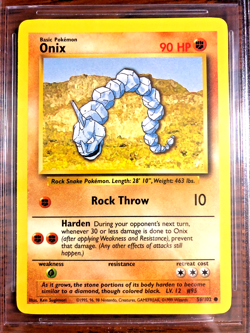 VINTAGE Onix Common #56 - BGS NM-MT+ 8.5 - 1999 Base Set Unlimited - Pokemon TCG - Image 2