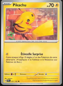 Carte Pokemon Pikachu 051/162 Forces Temporelles Francais - Image 1