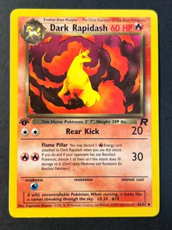 Dark Rapidash 44/82 1st Edition Team Rocket - Pokemon Card WOTC - Near Mint - Image 1