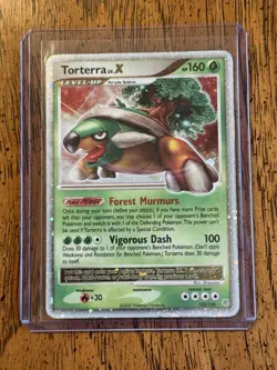 Torterra LV.X 122/130 Ultra Rare Diamond and Pearl Pokemon TCG Card 2007 LP - Image 1