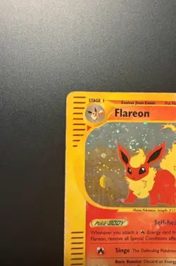 Pokemon Card-Flareon-Skyridge-ENG-H7/H32-Holo-NoCrystal-Played-SWIRL - Image 4