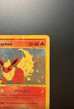 Pokemon Card-Flareon-Skyridge-ENG-H7/H32-Holo-NoCrystal-Played-SWIRL - Image 5