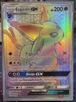 Pokemon Espeon GX Rainbow Secret Rare TCG Card 152/149 - Image 1