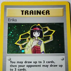 Pokemon TCG Erika Trainer Card 16/132 Holo Rare Gym Heroes LP Lightly Played - Image 2