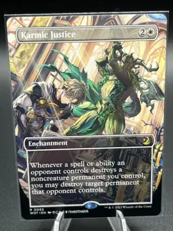 MTG Karmic Justice 0065 Wilds of Eldraine Regular Full Art Anime Rare - Image 1