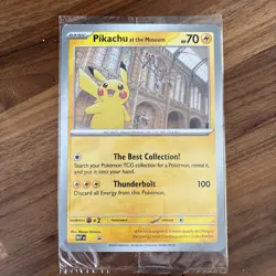 Pokemon TCG Promo Oversized Card - Pikachu At The Museum (sealed) - UK - Image 1