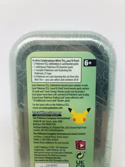 Pokemon Celebrations TCG Mini Tin - Alola Art Factory Sealed - 25th Anniversary - Image 3