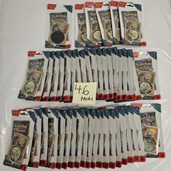 Pokemon Twilight Masquerade 46x Booster Packs Pupitar Promo & Coin - Image 1
