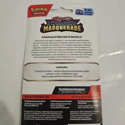 Pokemon Twilight Masquerade 46x Booster Packs Pupitar Promo & Coin - Image 3