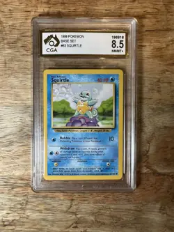 Squirtle Graded CGA 8.5 💎 93/130 Base Set 2 Vintage Pokemon PSA - Image 1