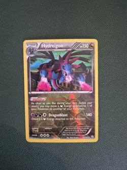 Pokemon TCG Hydreigon 97/124 Reverse Holo Rare Black & White Dragons Exalted LP - Image 1