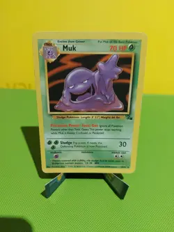 Pokemon TCG Muk 28/62 Fossil Unlimited Non-Holo Rare Card 1999 Vintage WOTC - Image 1