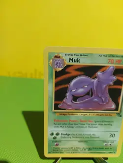 Pokemon TCG Muk 28/62 Fossil Unlimited Non-Holo Rare Card 1999 Vintage WOTC - Image 2