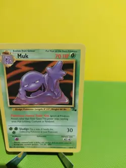 Pokemon TCG Muk 28/62 Fossil Unlimited Non-Holo Rare Card 1999 Vintage WOTC - Image 3