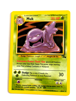 Muk 28/62 Fossil non holo rare vintage pokemon card - Image 1