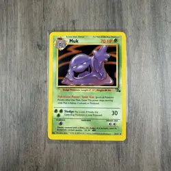 Muk 28/62 Fossil LP Non Holo Rare- Pokemon Trading Card Game- Nintendo GREAT - Image 1