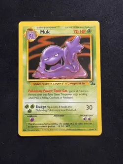Pokemon Muk Card 28/62 Fossil Vintage WOTC Rare Non Holo - Image 1