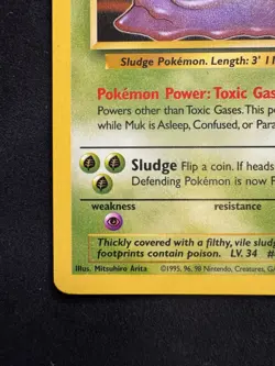 Pokemon Muk Card 28/62 Fossil Vintage WOTC Rare Non Holo - Image 4