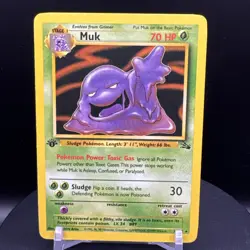 1st Edition Muk 28/62 Fossil Non Holo Rare 1999 WOTC Pokemon TCG Card LP - Image 1