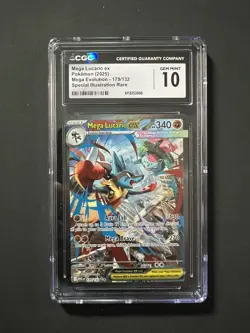 2025 Pokemon Mega Lucario Ex 179/132 Mega Evolutions CGC 10 - Image 1