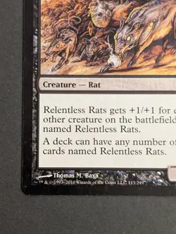 MTG Card - 1x Relentless Rats - Core Set 2011 - NM - Magic The Gathering - #113 - Image 3