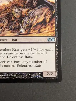 MTG Card - 1x Relentless Rats - Core Set 2011 - NM - Magic The Gathering - #113 - Image 4