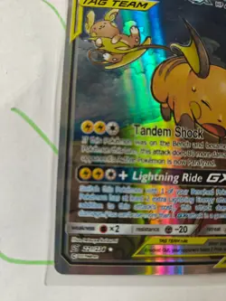 Raichu & Alolan Raichu GX (221/236) Unified Minds Tag Team Alt Art Pokemon Card! - Image 3