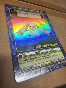 Terriermon Digimon Digi-Battle Series Card - BO-166 Holo Foil - Image 1