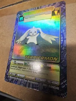 Terriermon Digimon Digi-Battle Series Card - BO-166 Holo Foil - Image 2