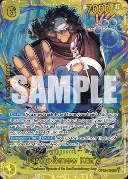 One Piece OP12-119 Bartholomew Kuma Secret Rare SEC Card English Edition - Image 1
