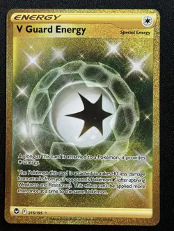 V Guard Energy (Secret) Secret Rare SWSH12: Silver Tempest 215/195 LP-NM Pokemon - Image 1