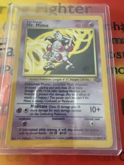 Pokemon TCG Mr. Mime Jungle 6/64 Holo Unlimited Holo Rare - Image 1
