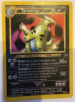 Tyranitar 31/75 Pokemon TCG WOTC Neo Discovery Rare Darkness - Near Mint - Image 1
