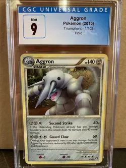 2010 Pokemon Triumphant Aggron Holo 1/102 CGC 9 Mint - Image 1