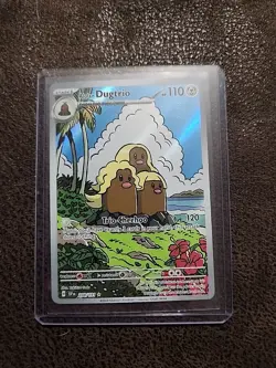 Alolan Dugtrio, Pokemon SV08: Surging Sparks Illustration Rare, 208/191 NM - Image 1