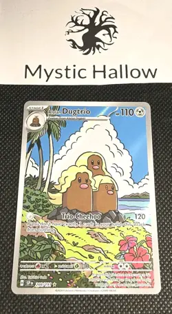 Alolan Dugtrio 208/191 - Surging Sparks Illustration Rare Holo Pokemon Card NM - Image 1