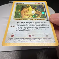 Pokemon Card MEOWTH |Game Boy Holo / BLACK STAR PROMO-Rare | Card #10 Vintage MP - Image 2